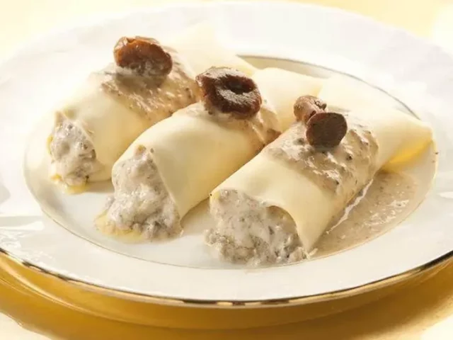 Canelones de setas y trufa